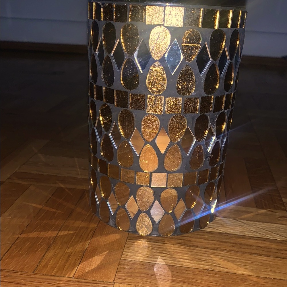Elegant Gold and Silver Candle Holder